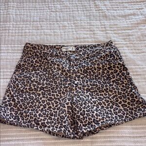 Abercrombie & Fitch Animal Print High Rise Shorts